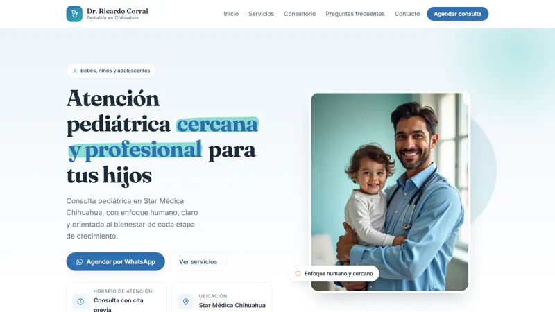 Ejemplo de página web para consultorio médico